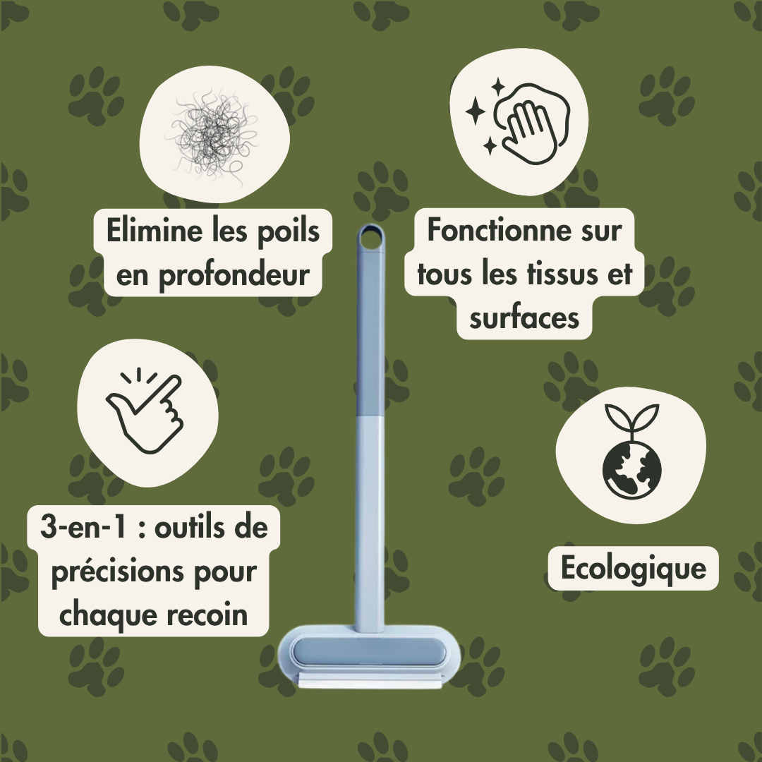 Racle'Poils - Enlève les poils d'animaux en un passage