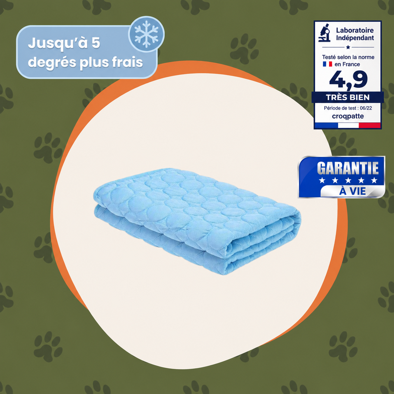 Croq’Fresh™ - Le tapis rafraîchissant pour chien pour l'été